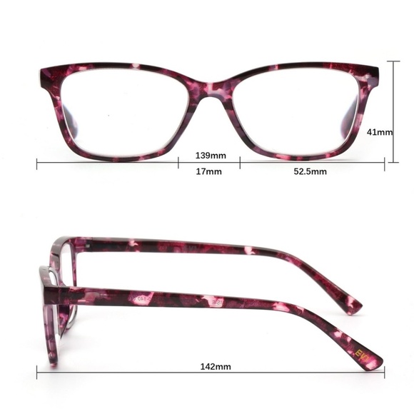 New EV1 Ellen DeGeneres Maise Purple Tortoise +1.75 Readers Reading Glasses Case - Picture 16 of 16